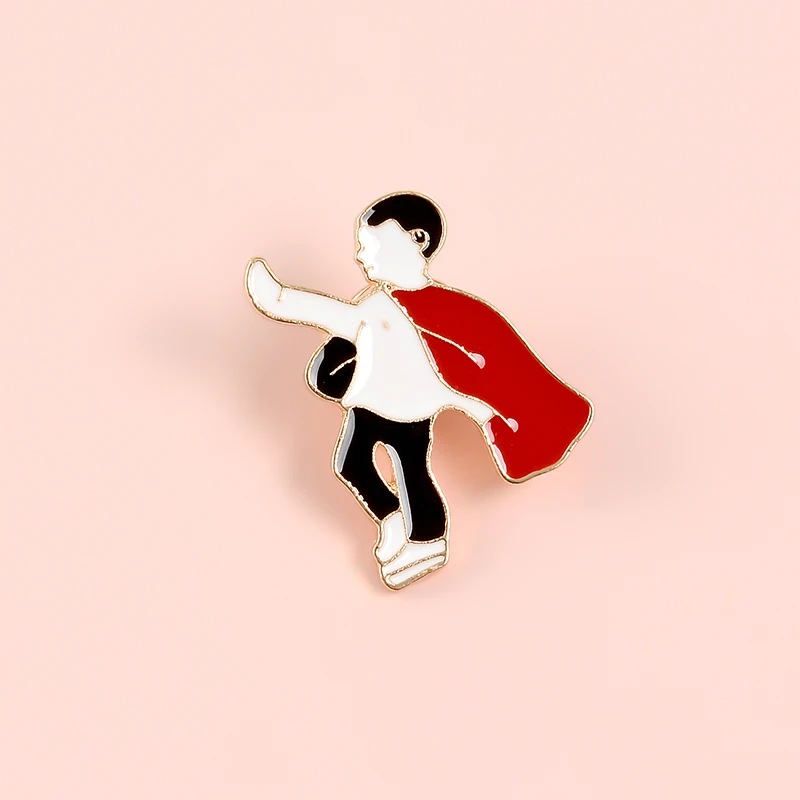 Красный плащ супер герой Эмаль Булавка Классические фильмы-Комиксы броши значки