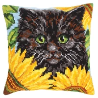 latch hook cushion kits ball pillows wedding sunflower cat home decoration pillow case kits for embroidery unfinished
