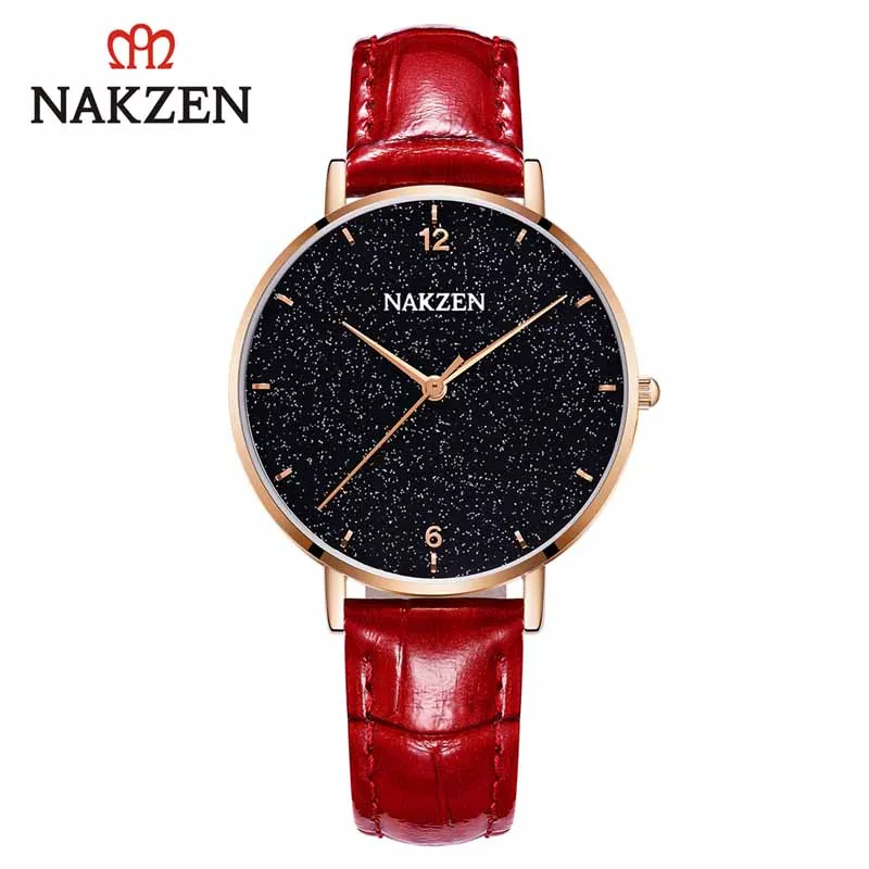 Часы наручные NAKZEN женские кварцевые брендовые водонепроницаемые простые