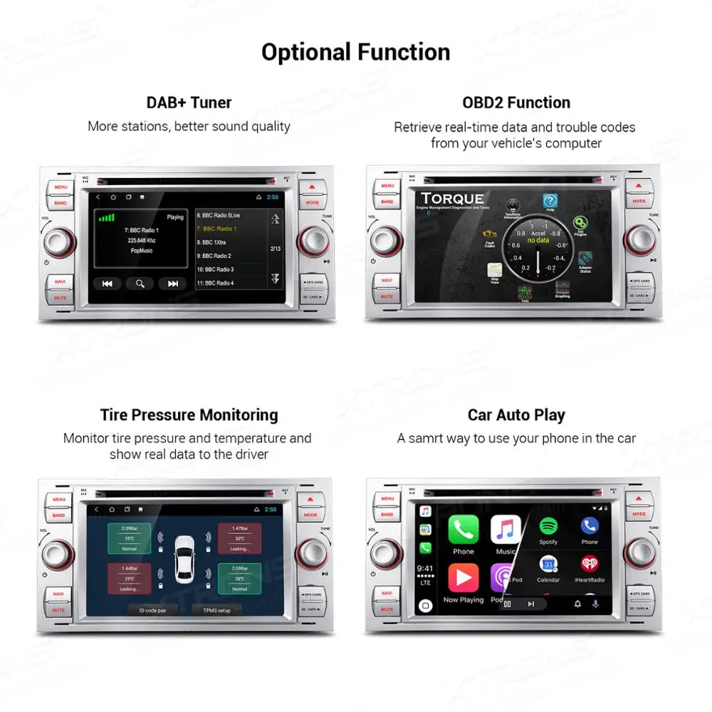 XTRONS 7 &quotAndroid 10 0 GPS навигации мультимедийный dvd плеер для FORD Focus II Mondeo C Max Galaxy Fusion