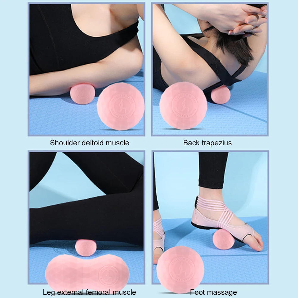 

3pcs Set Silicone Yoga Massage Ball Fitness Exercise Fascia Ball Training Grip Ring Home Indoor