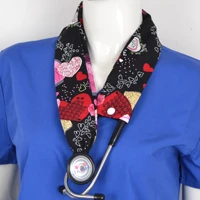 medical stethoscope cover cotton material in red