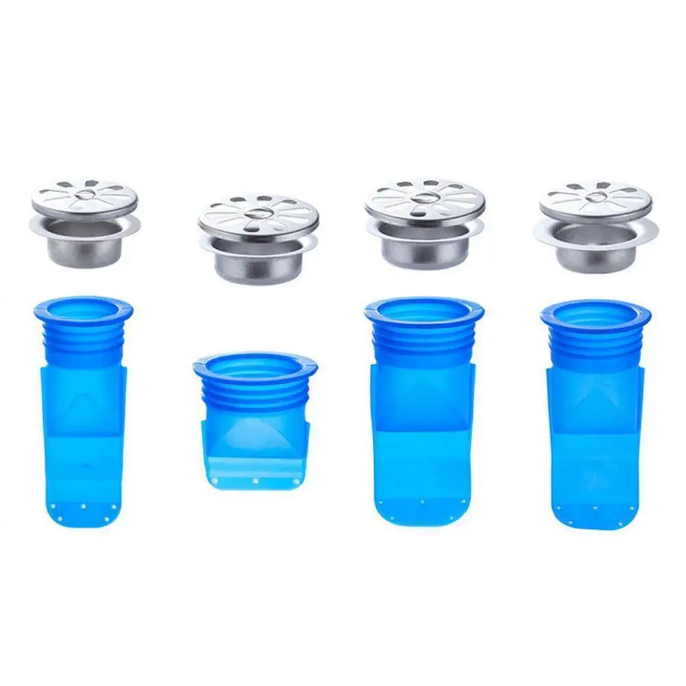 

Stainless Steel Silicone Kitchen Strainer Bathroom Control Round Anti-odor Accessories Drainer Cover Pest Sewer Pipe Floor X5F4