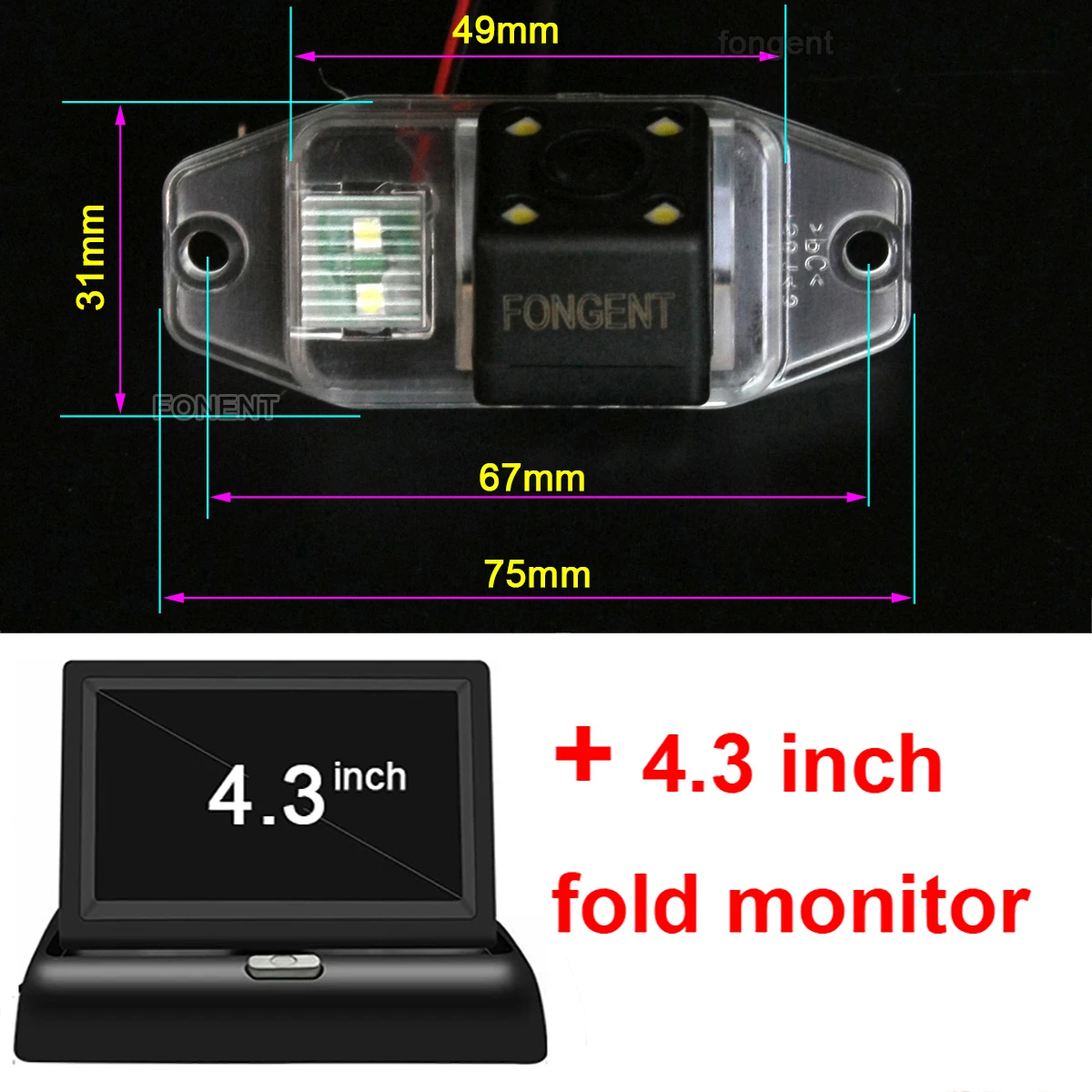 8143-Z1-43 Для Toyota Land Cruiser LC 90 120 серии Prado 2700 4000 1996~ автомобильный sony парковочный монитор заднего вида - Название цвета: 8143-Z1-43