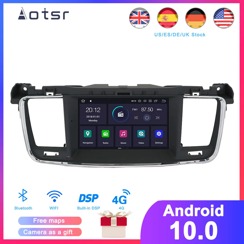 Автомобильный GPS навигация DSP Android 10 0 DVD для Peugeot 508 2011 2018 автостерео радио
