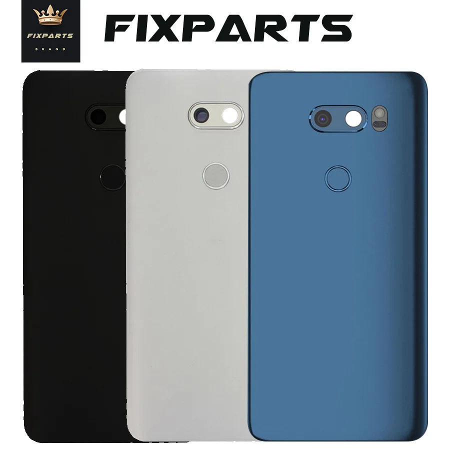 

Glass Battery Cover For LG v30 VS996 LS998U H933 LS998U H930 Rear Housing Back Case + Touch ID Boutton Camera Lens Replacement