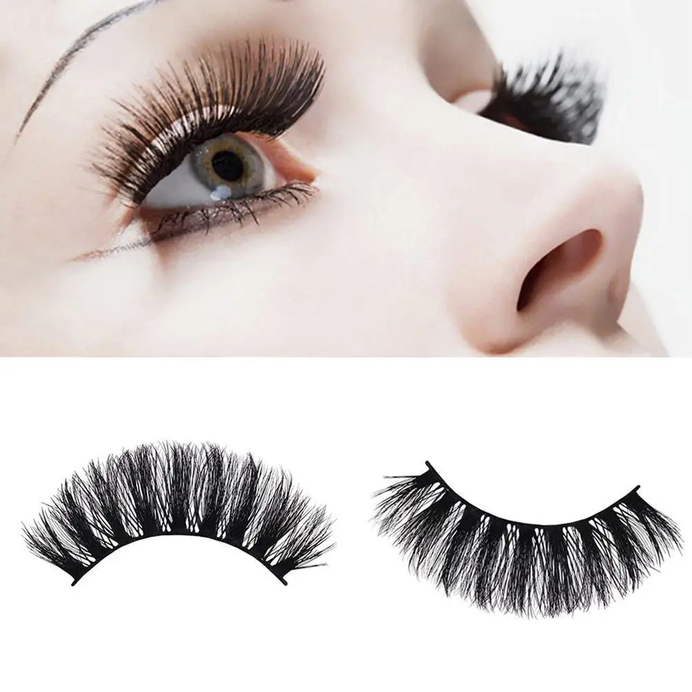 

Makeup Eyelashes 3D Mink Lashes Fluffy Soft Wispy Volume Eyelashes Eyelash Natural Long False Eye Lashes Handmade Reusable K6N9