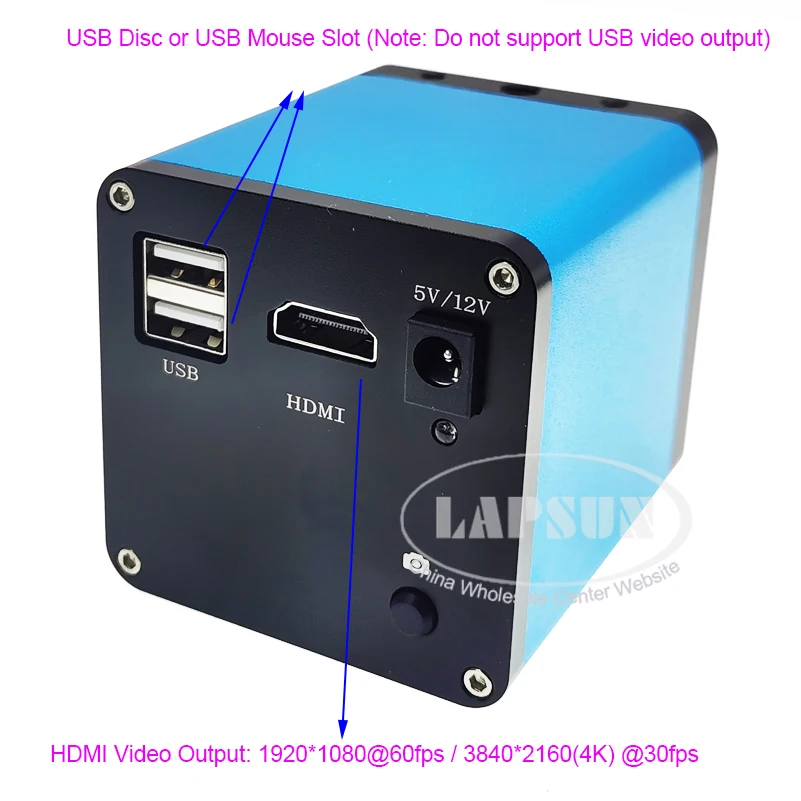 Промышленный лабораторный микроскоп Lapsun 2021 4K UHD HDMI камера с C-креплением