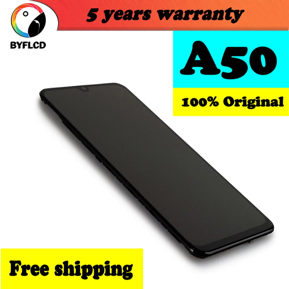 Оригинальный AMOLED ЖК дисплей для samsung A50 A505F A505FD Galaxy A505 сенсорный экран