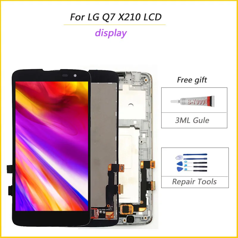Протестированный дисплей для LG Q7 K7 LTE X210 X210DS Q610 Q610YB сенсорный экран с рамкой дигитайзер сборка запасные части