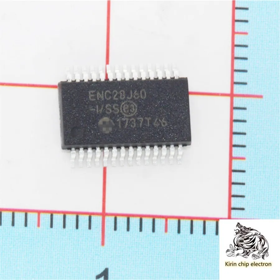 

5PCS/LOT ENC28J60ENC28J60-I/SS ENC28J60/SS Ethernet Controller SSOP28