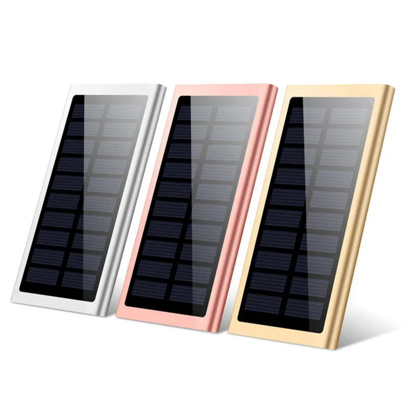 

Solar Power Bank Ultra-Thin Mobile Phone Universal 10000 mAh for Apple Samsung Xiaomi Mi