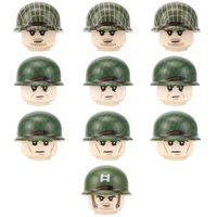 ww2 us airborne division 101st soldier figures building blocks military army us helmet guns accessories bricks toys for children