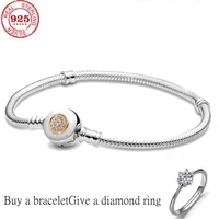 fit original authentic 100 925 sterling silver pan beads for women fashion classic luxury diy jewelry snake charm bracelet