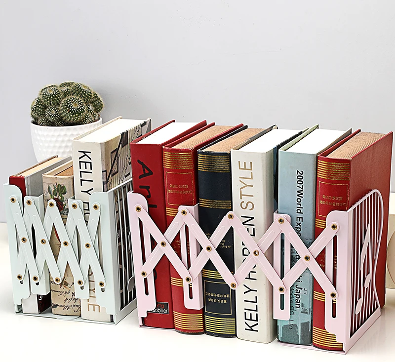 Креативная металлическая Регулируемая подставка для книг, настольный органайзер для журналов, Настольная домашняя книжная полка, подставка для книг, декоративные канцелярские принадлежности