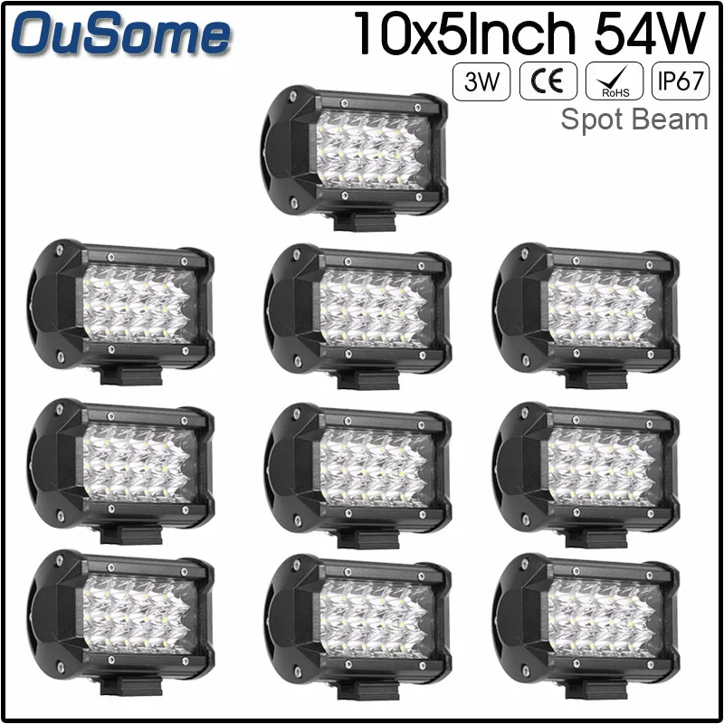 Новый тип 10 шт. круглый 5 дюймов 54 Вт белый светодиодный рабочий свет внедорожный