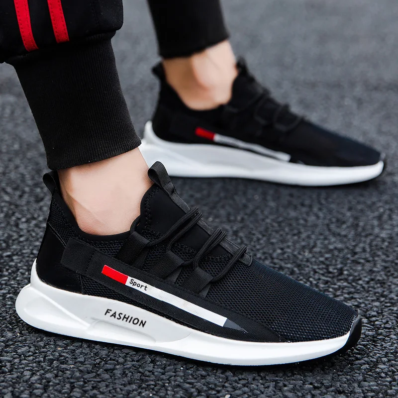 

2021 Autumn New Trendy Casual Shoes Men's Versatile Running Sneaker Students Mesh Breathable Leisure Sport Shoes Light Footware