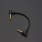 Audiocrast 10 см 3,5 мм штекер до 3,5 мм штекер 8 ядер посеребренные 3,5 мм стерео аудио Hifi аудио кабель автомобильный AUX провод кабель