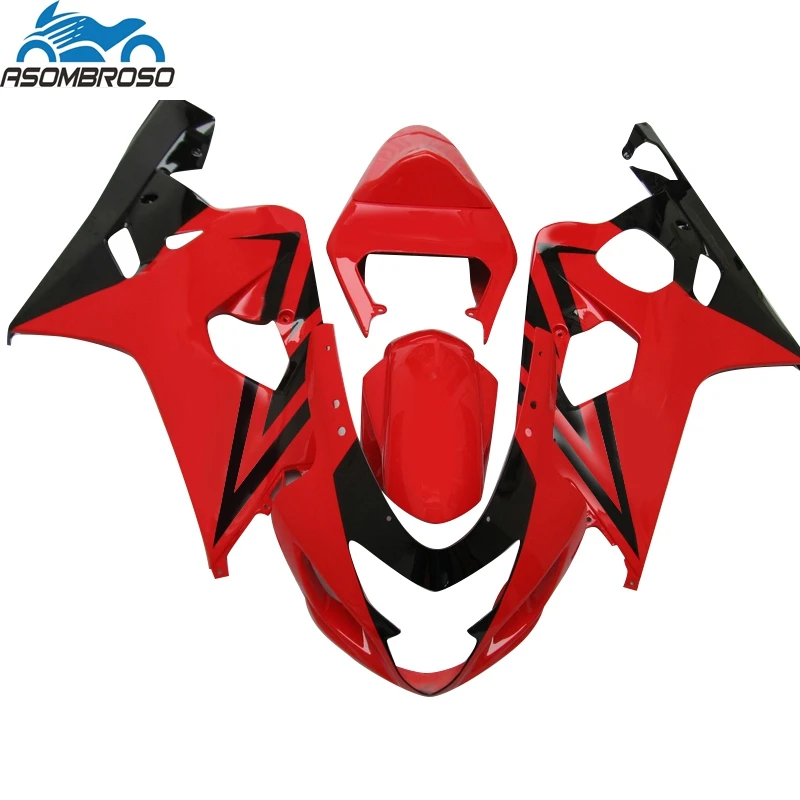 

Лучшая цена, комплект обтекателей для кузова для SUZUKI K4 K5 GSXR 600 750 2004 2005, пластиковые гоночные красные Обтекатели gsxr600 LX50