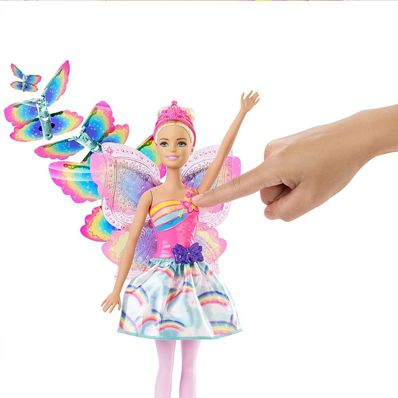 

Original Brand Toys for Girls Barbie Doll Feature Doll Toys for Children Birthday Present Toy Gift Boneca Rainbow Lights Mermaid