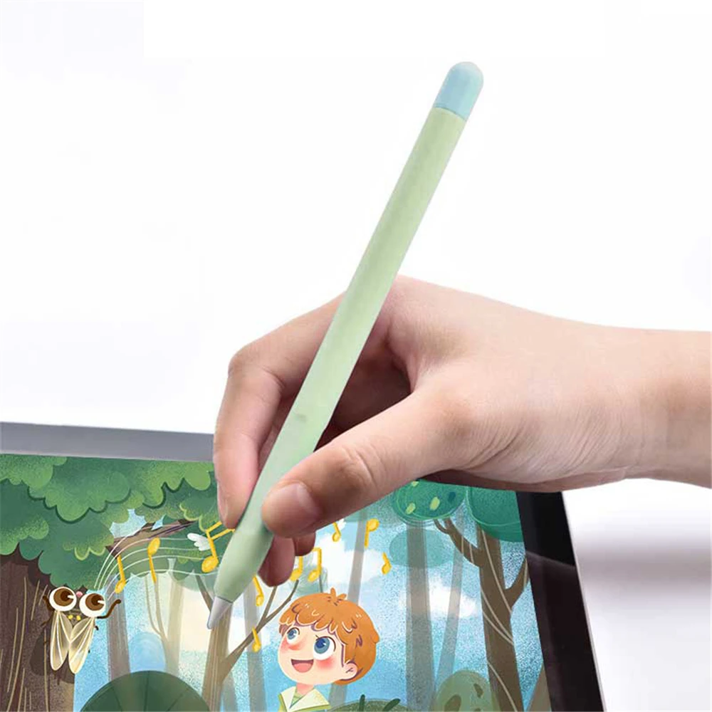 Цветной мягкий силиконовый защитный чехол для Apple Pencil 1st 2nd Generation аксессуары