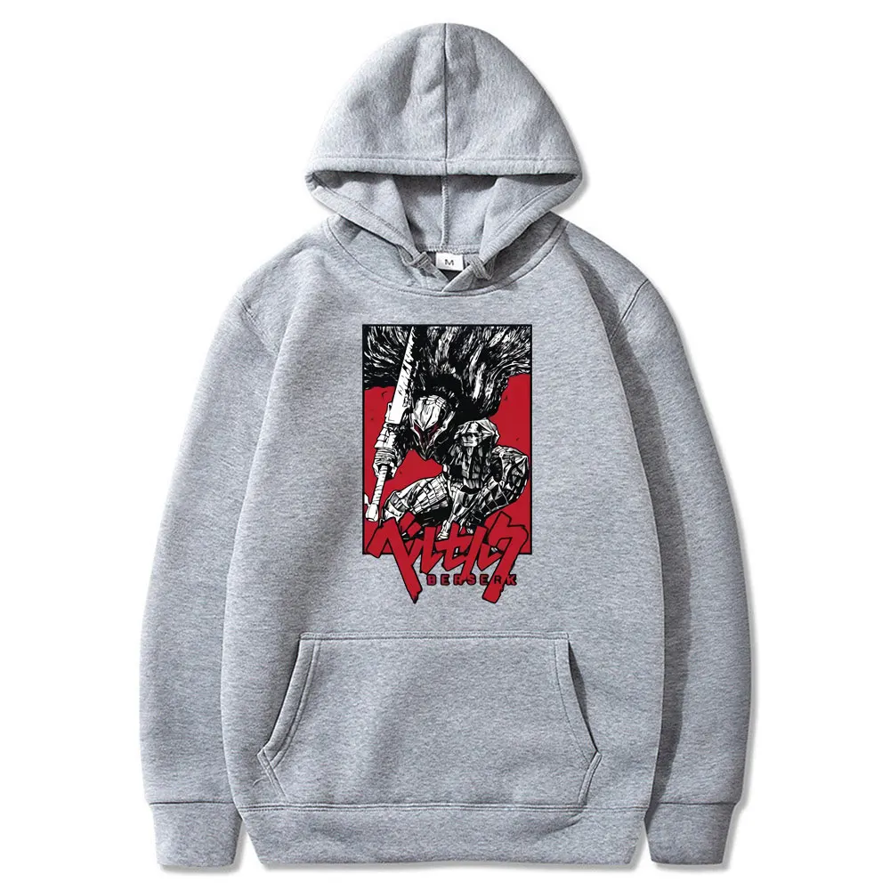 

Japanese Anime Berserk Print Hoodie Male Hip Hop Loose Hooded Sweatshirt Unisex Super Hipster Hoodies Men Spring Autumn Hoody