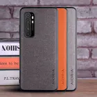 Чехол для Xiaomi mi note 10 Lite 10 Pro coque, роскошный текстильный кожаный жесткий чехол для телефона Xiaomi mi note 10 lite, чехол funda