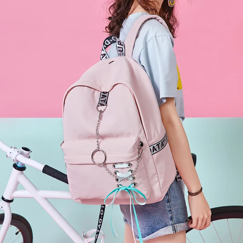 

Women's Oxford Waterproof Backpack Women's Korean USB Middle School Student Sports Backpack Large Capacity Schoolbag Mochilas