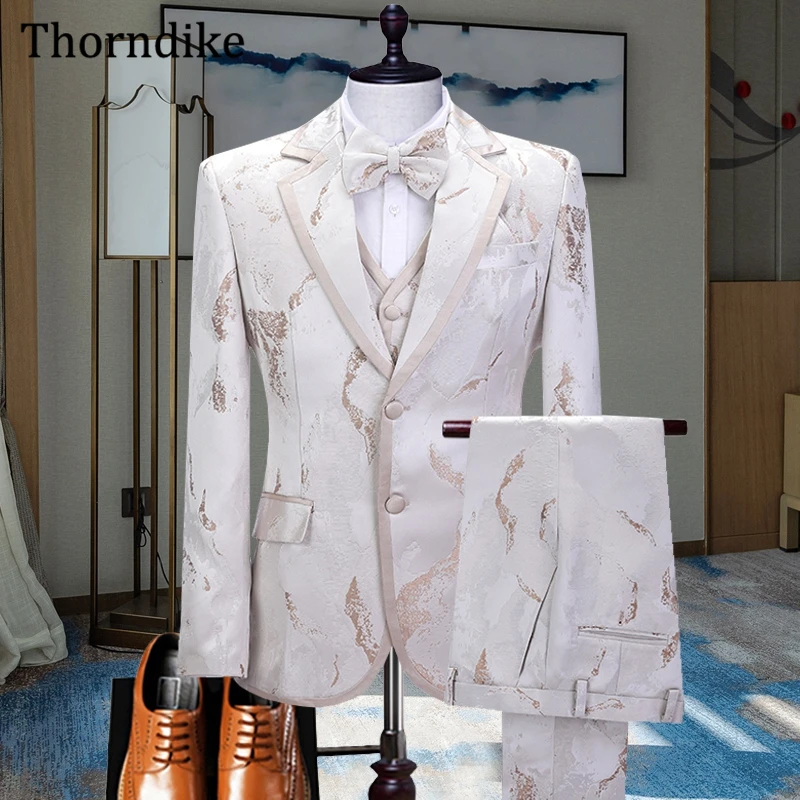 

Thorndike Autumn Casual Wedding Dress Suit For Men,Custom Made Notched Lapel Groom Tuxedo,Custome Homme Marriage,3 Pcs Pants Set