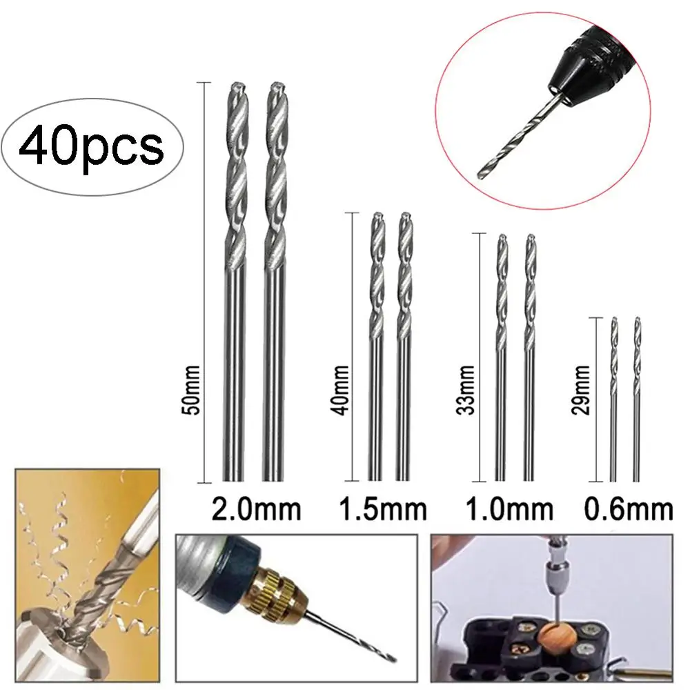Высокоскоростное сверло из стали с прямым хвостовиком 40 наборов сверл для