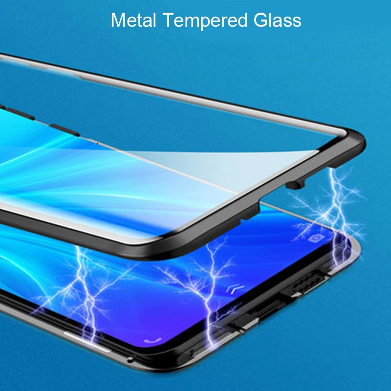 Роскошный Магнитный чехол для samsung Galaxy A50 a50 металлический каркас Doubl стекло в рамке крышка GalaxyA 50 защитный чехол для телефона