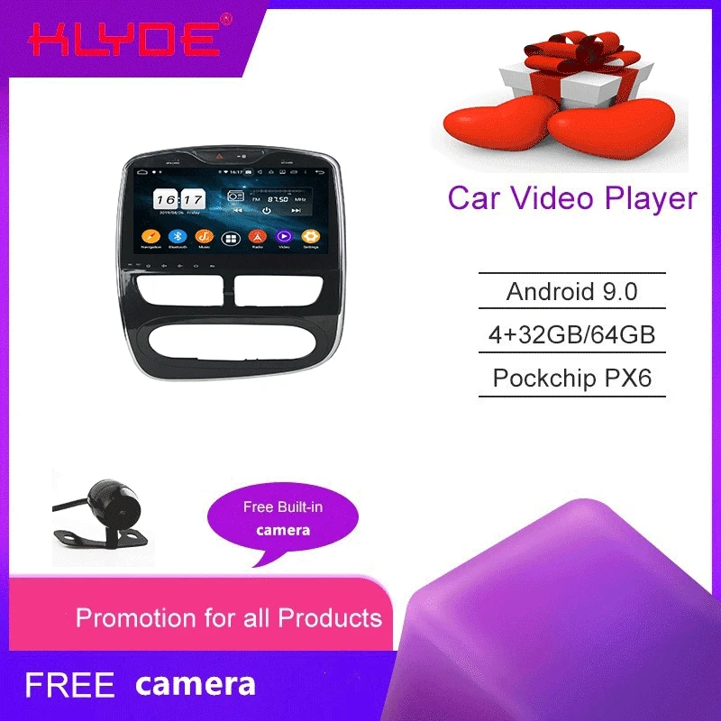 Автомобильный Dvd-видеоплеер KLYDE 10 1 дюйма Din Android Gps-навигация мультимедийное радио