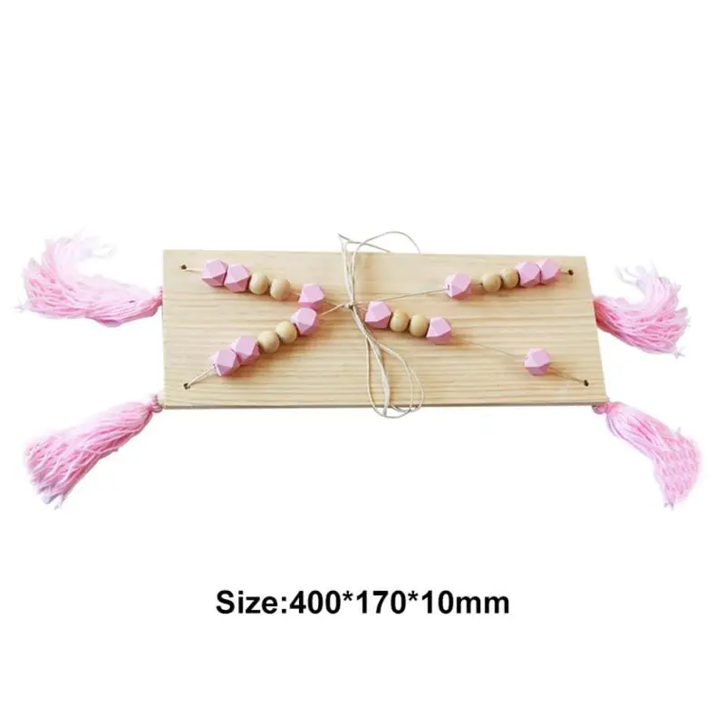 Деревянные полки с бусинами в скандинавском стиле кисточками настенный клэптоп