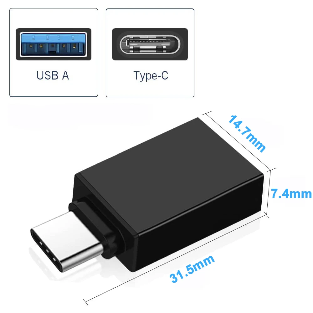 Адаптер Untoom USB C OTG адаптер 3 0 на Type для Xiaomi Huawei алюминиевый сплав Type-C