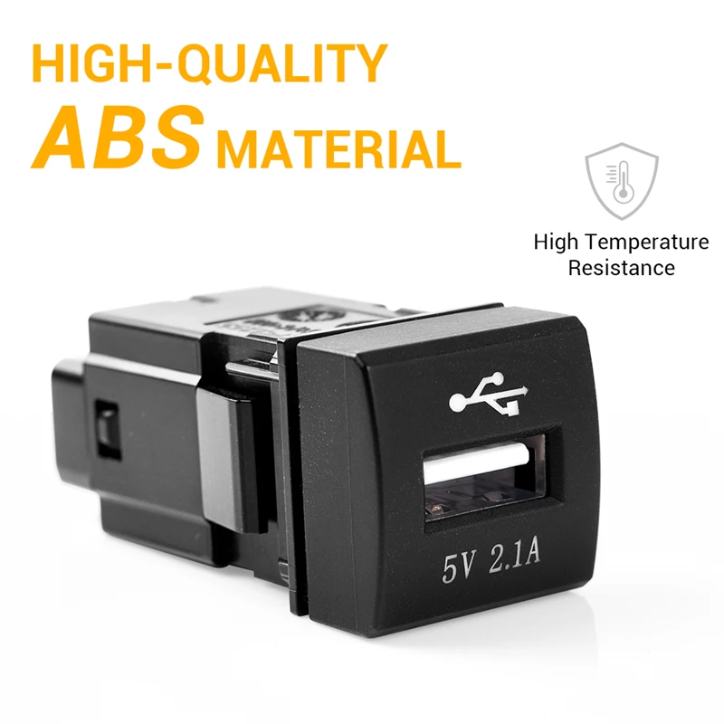 MICTUNING 2.1A USB быстрое автомобильное зарядное устройство со светодиодным индикатором, светильник для быстрой зарядки, универсальный для телефонов, планшетов, моделей Toyota