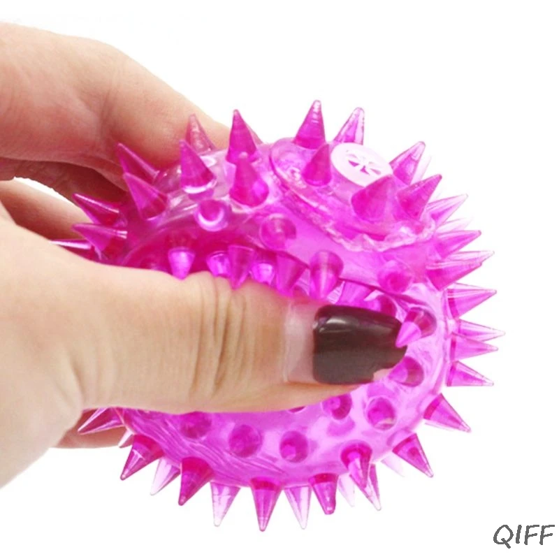 5 Pcs Light-up LED Bite Ball Dog and Cat Flashing Sensory Fun Blinking Spiky Pet Toy | Дом и сад