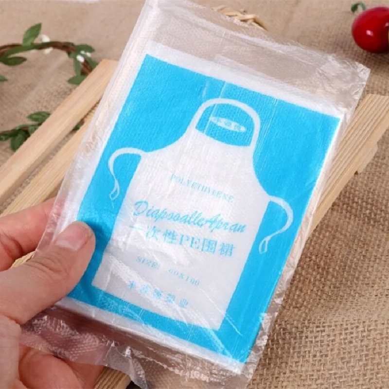 

Disposable plastic apron thickened transparent waterproof and oil-proof sleeveless meal single household restaurant painting and