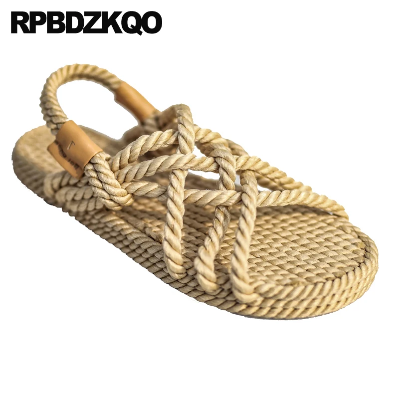 Сандалии женские на плоской подошве Повседневная пляжная обувь с открытым