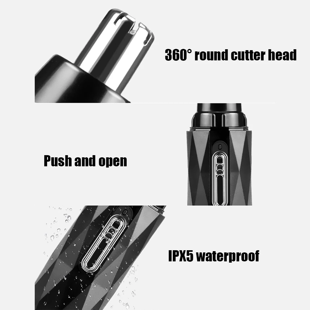 

Ear Nose Hair Trimmer Clipper Electric Shaving Safety Face Care Nose Beard Cleaning Machine for Men Women Hair Removal Painless