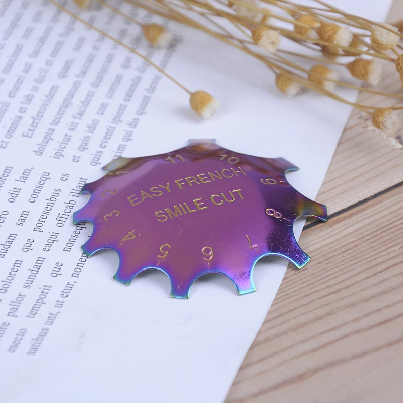 Легкий Французский инструмент для ногтей с кромкой резак Смайла трафарет