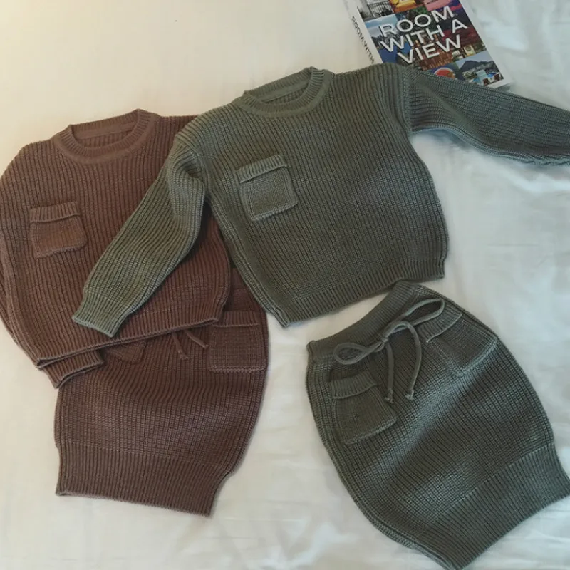 2020 новый детский Рождественский комплект на осень и зиму из 2 предметов детское