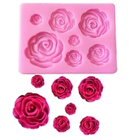 rose flower silicone molds wedding cupcake topper fondant cake decorating tools sugarcraft candy clay chocolate gumpaste moulds