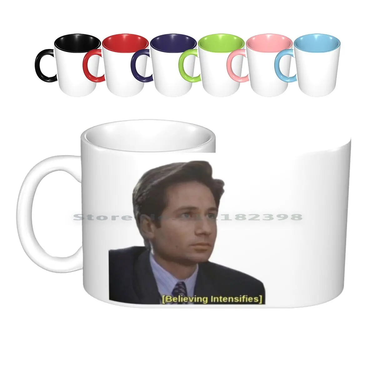 

Believing Intensifies Ceramic Mugs Coffee Cups Milk Tea Mug X Files Mulder Scully Paranormal Fox Funny Screen Cap Captions 90s
