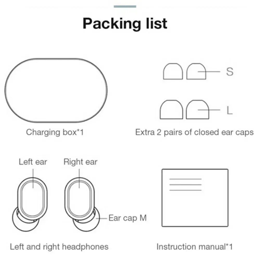 

A6S Bluetooth Headsets For Redmi Airdots Wireless Earbuds 5.0 TWS Earphone Noise Cancelling Mic for Xiaomi iPhone Huawei Samsung