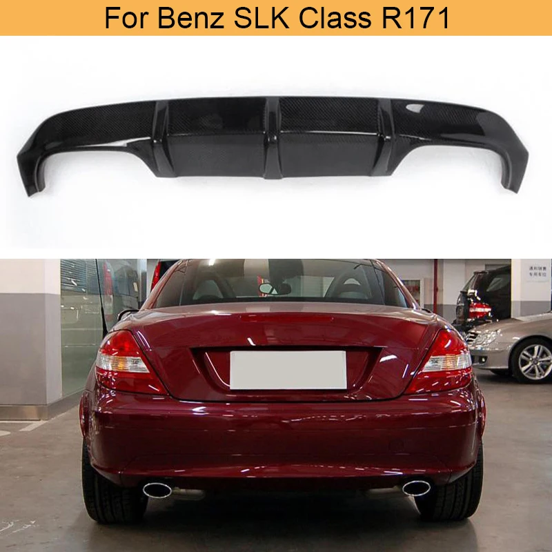 

Диффузор заднего бампера из углеродного волокна для Mercedes Benz SLK Class R171 SLK200 SLK300 Base Convertible 2-дверный диффузор 2004-2011