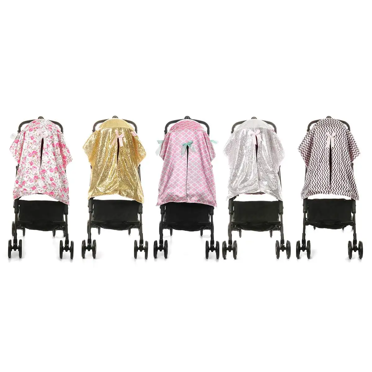

Baby Car Seat Canopy Cover Fashion Bow Newborn Baby Girls Soft Safety Car Seat Canopy Nursing Cover Multi-use Blanket Cover
