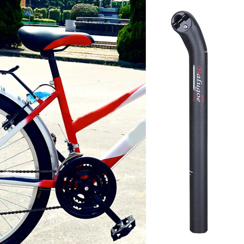 

BALUGOE 350mm/400mm Bike Seat Tube Carbon Fiber Anti-rust 3K Bicycle Seatpost Seat Pole MTB Universal Bicycle Accessories