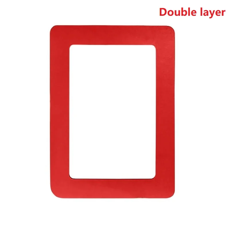 Red Double layer Магнитная рамка из ПВХ 4 цвета Однослойная двухслойная фоторамка 5 6 7 10 дюймов современный Декор для дома магнитная фоторамка - Цвет: Red Double layer