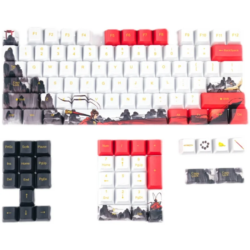 

108 Kyes PBT пятисторонний горячий сублимационный колпачок ключа s OEM профиль набор для 60/87/104/108 клавиш механическая клавиатура GH60