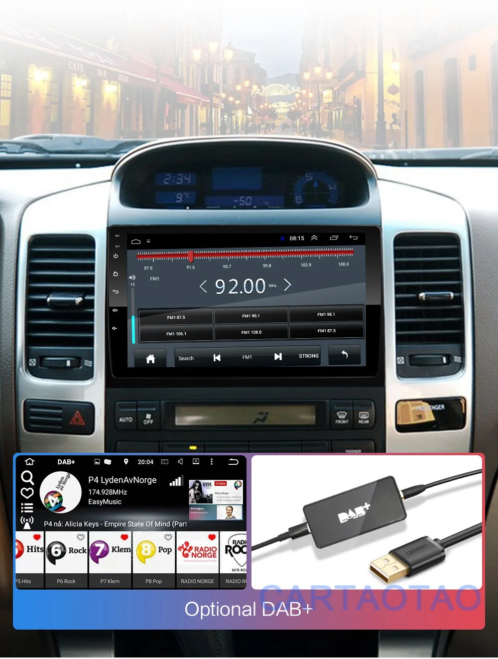 2G+ 32G " 2din Android 8,1 GO Автомобильный DVD плеер для Toyota Land Cruiser Prado 120 2004-2009 Автомобильный Радио gps навигация wifi плеер